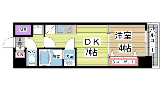 プレジオ神戸WEST 1403|神戸市兵庫区三川口町(JR山陽本線兵庫駅)のマンション間取 プレジオ神戸WEST 1403|神戸市兵庫区三川口町(JR山陽本線兵庫駅)のマンション間取