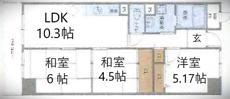 サンクラッソ神戸大開通stationfront 301|神戸市兵庫区大開通(神戸高速線新開地駅)のマンション間取 サンクラッソ神戸大開通stationfront 301|神戸市兵庫区大開通(神戸高速線新開地駅)のマンション間取