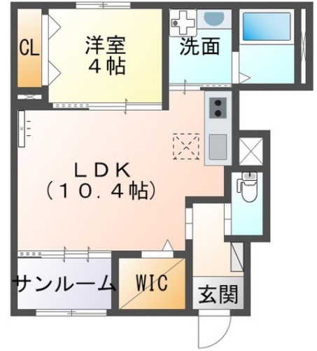 神戸市東灘区西岡本の賃貸物件間取画像