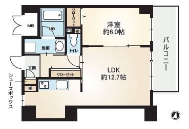 神戸市東灘区甲南町の賃貸物件間取画像