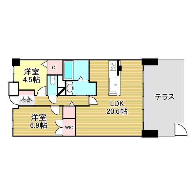 ワコーレ深江駅前ガーデンズ 103|神戸市東灘区深江本町(阪神本線深江駅)のマンション間取 ワコーレ深江駅前ガーデンズ 103|神戸市東灘区深江本町(阪神本線深江駅)のマンション間取