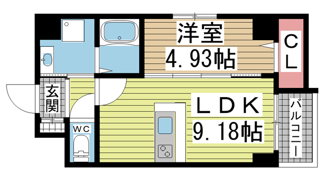 神戸市中央区海岸通の賃貸物件間取画像