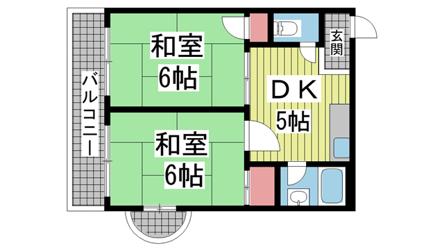 三葉ハイツ 405|神戸市中央区山本通(神戸市営地下鉄線県庁前駅)のマンション間取 三葉ハイツ 405|神戸市中央区山本通(神戸市営地下鉄線県庁前駅)のマンション間取