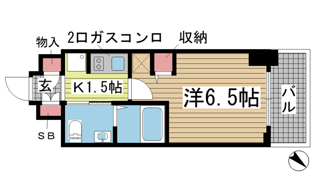 神戸市兵庫区湊町の賃貸物件間取画像