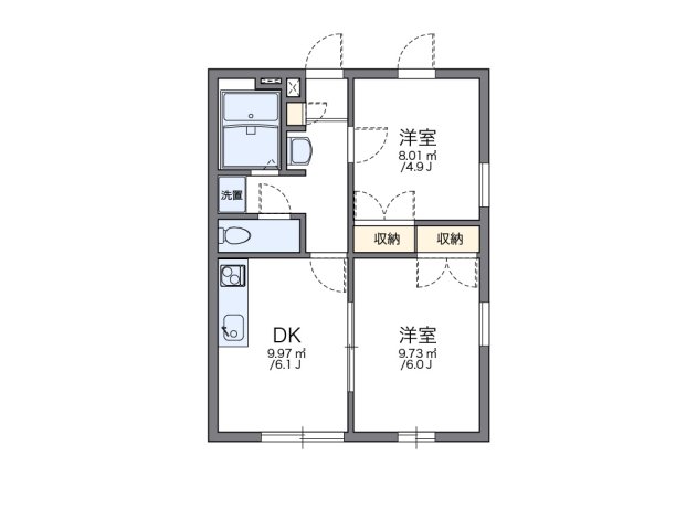 レオパレスKOBATA 101|尼崎市栗山町(JR東海道本線(近畿)立花駅)のマンション間取 レオパレスKOBATA 101|尼崎市栗山町(JR東海道本線(近畿)立花駅)のマンション間取