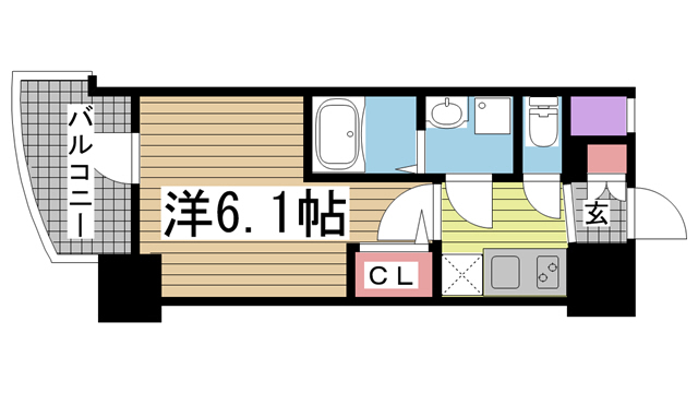 セレニテ三宮リアン 1006|神戸市中央区中山手通(JR東海道本線(近畿)元町駅)のマンション間取 セレニテ三宮リアン 1006|神戸市中央区中山手通(JR東海道本線(近畿)元町駅)のマンション間取
