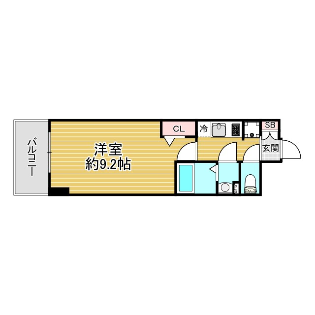 プレサンス神戸セレスティア 305|神戸市兵庫区西多聞通(JR東海道本線(近畿)神戸駅)のマンション間取 プレサンス神戸セレスティア 305|神戸市兵庫区西多聞通(JR東海道本線(近畿)神戸駅)のマンション間取