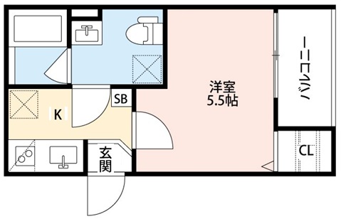 神戸市長田区長楽町の賃貸物件間取画像
