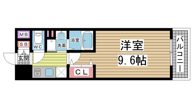 マーベラスi 602|神戸市兵庫区駅南通(JR山陽本線兵庫駅)のマンション間取 マーベラスi 602|神戸市兵庫区駅南通(JR山陽本線兵庫駅)のマンション間取