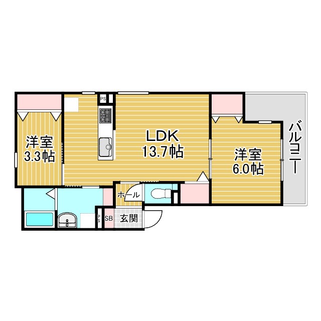 リブレメゾン住吉Ⅰ 301|神戸市東灘区住吉南町(阪神本線住吉駅)のアパート間取 リブレメゾン住吉Ⅰ 301|神戸市東灘区住吉南町(阪神本線住吉駅)のアパート間取