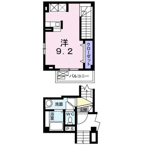 神戸市灘区深田町の賃貸物件間取画像