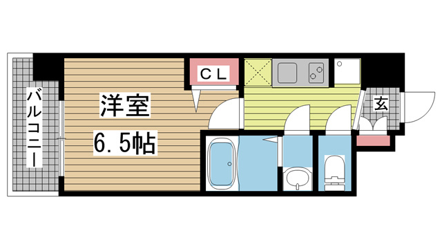 神戸市灘区水道筋の賃貸物件間取画像
