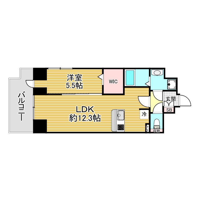 プレサンス神戸セレスティア 1303|神戸市兵庫区西多聞通(JR東海道本線(近畿)神戸駅)のマンション間取 プレサンス神戸セレスティア 1303|神戸市兵庫区西多聞通(JR東海道本線(近畿)神戸駅)のマンション間取