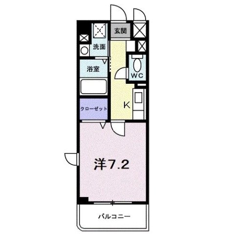 神戸市北区谷上東町の賃貸物件間取画像