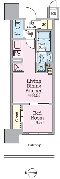 神戸市須磨区西落合の賃貸物件間取画像