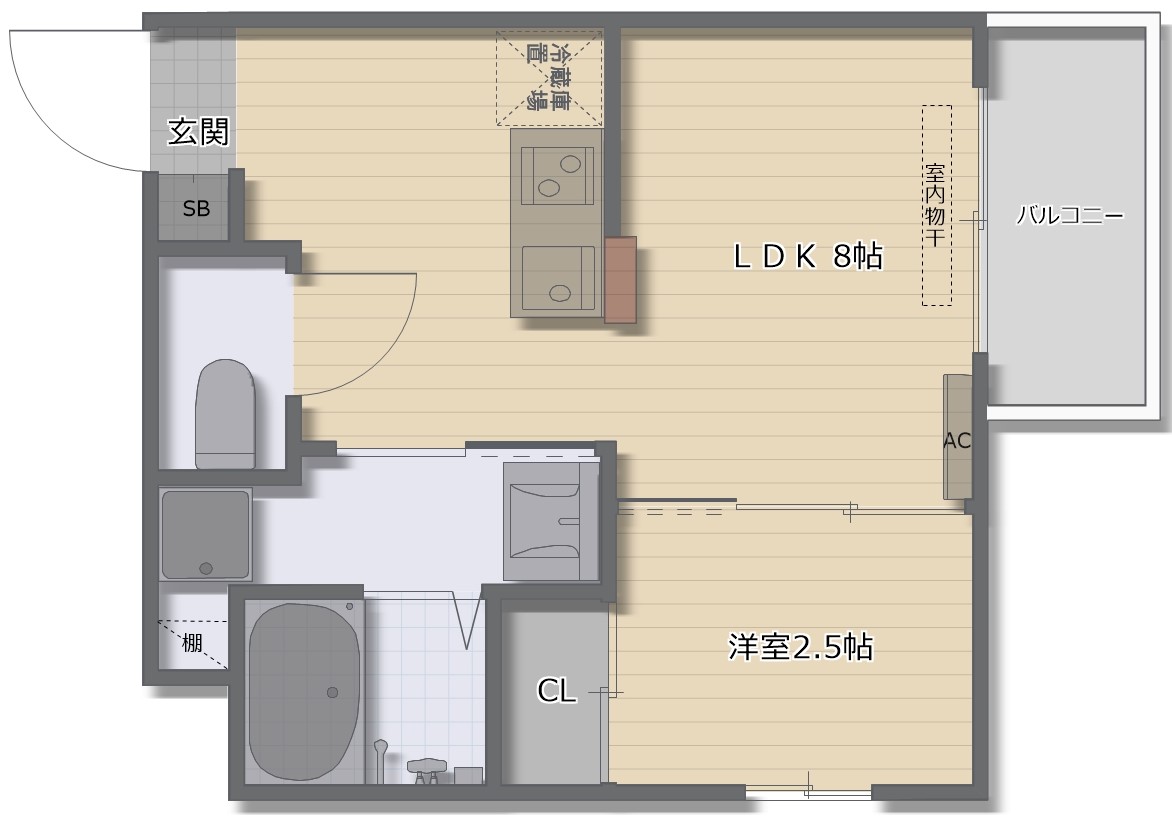 ワコーレヴィータ大石北町 103|神戸市灘区大石北町(阪神本線大石駅)のマンション間取 ワコーレヴィータ大石北町 103|神戸市灘区大石北町(阪神本線大石駅)のマンション間取
