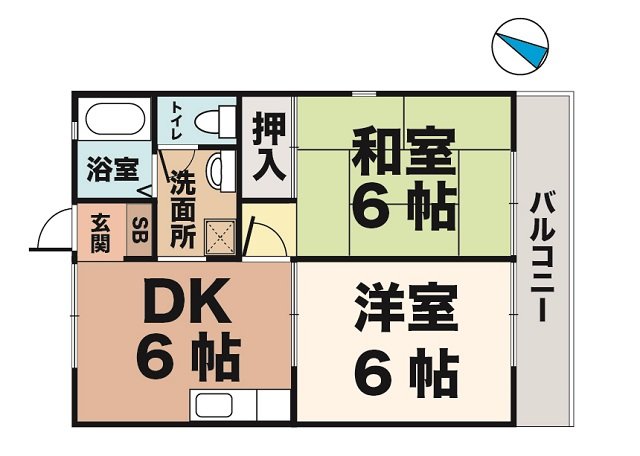神戸市須磨区行幸町の賃貸物件間取画像