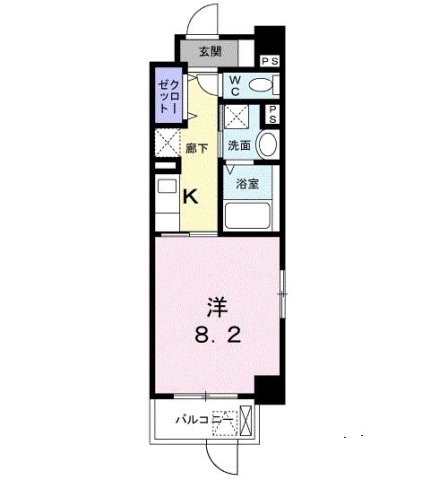 西宮市熊野町の賃貸物件間取画像