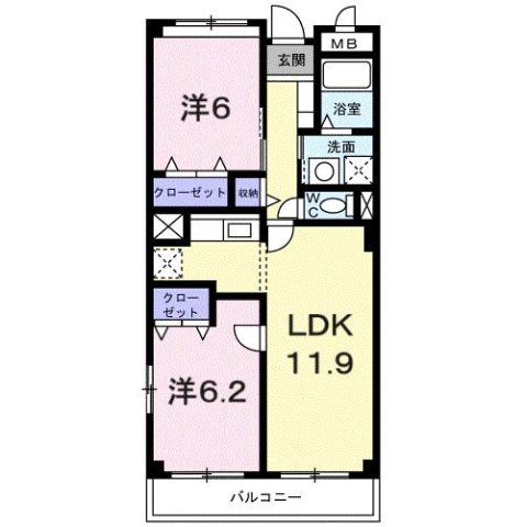 神戸市北区道場町日下部の賃貸物件間取画像