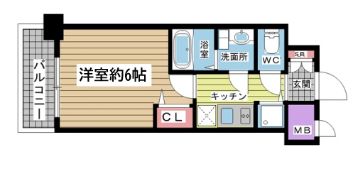 神戸市兵庫区中道通の賃貸物件間取画像