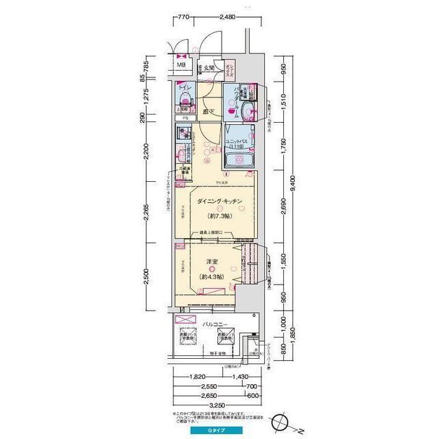 神戸市兵庫区西多聞通の賃貸物件間取画像