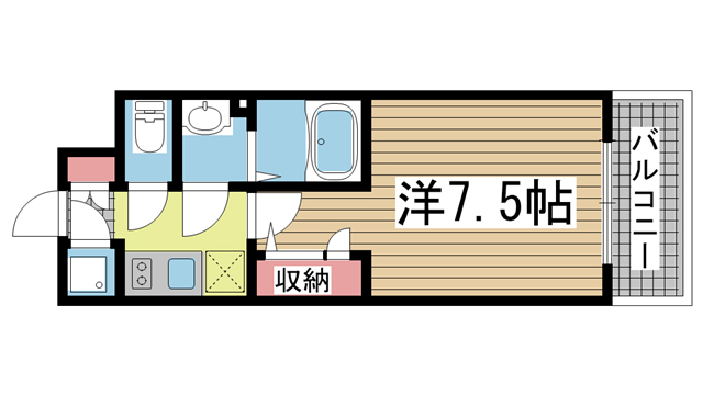 神戸市兵庫区新開地の賃貸物件間取画像