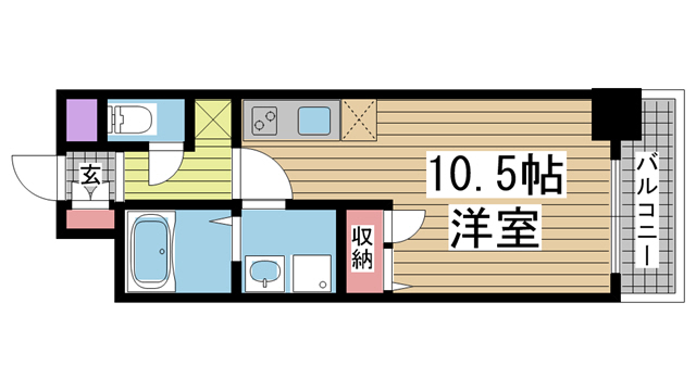 神戸市中央区日暮通の賃貸物件間取画像