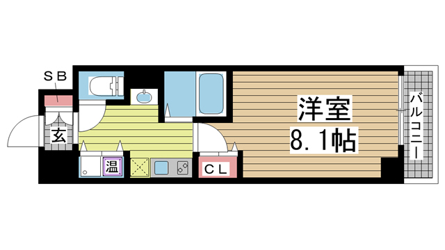 神戸市中央区磯辺通の賃貸物件間取画像