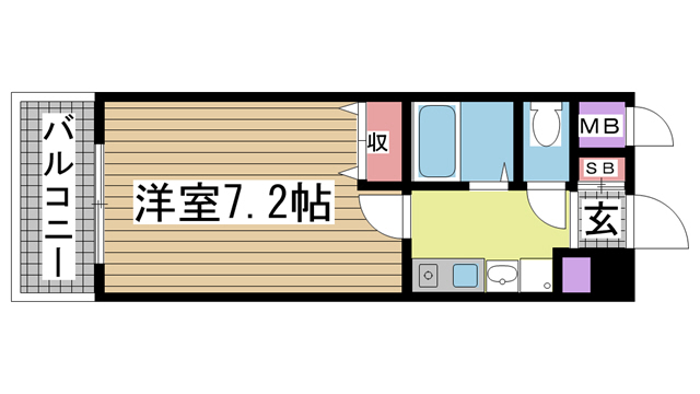 神戸市中央区雲井通の賃貸物件間取画像