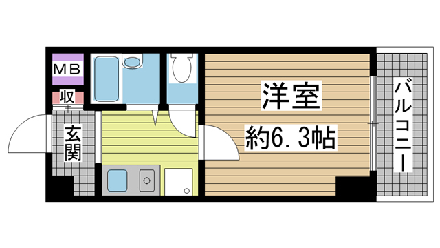 神戸市中央区二宮町の賃貸物件間取画像
