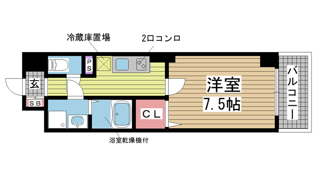 神戸市中央区元町通の賃貸物件間取画像