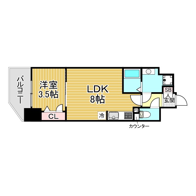 神戸市中央区橘通の賃貸物件間取画像