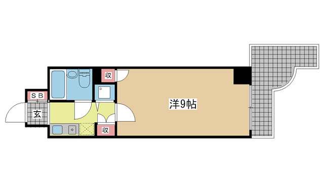 神戸市長田区大橋町の賃貸物件間取画像