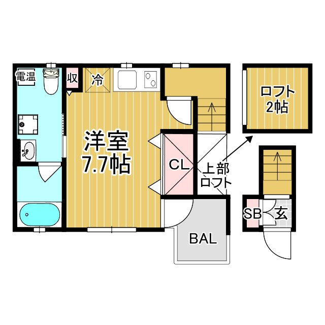 神戸市長田区山下町の賃貸物件間取画像