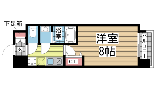 神戸市兵庫区西出町の賃貸物件間取画像