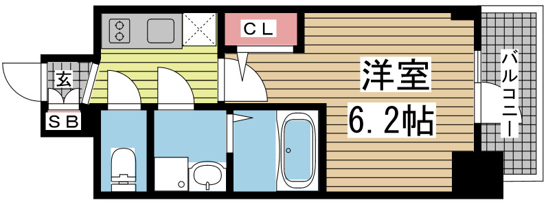 神戸市兵庫区西上橘通の賃貸物件間取画像