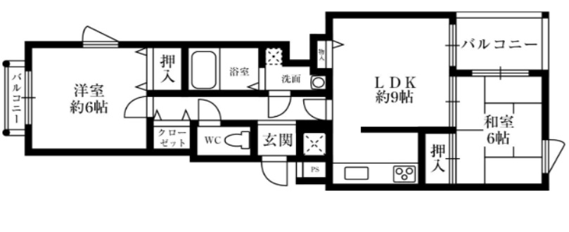 神戸市灘区寺口町の賃貸物件間取画像