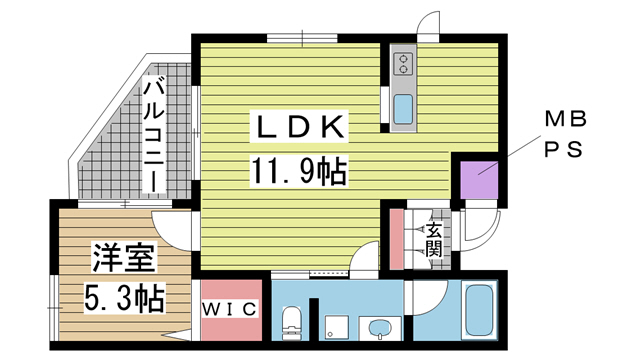 神戸市中央区元町通の賃貸物件間取画像