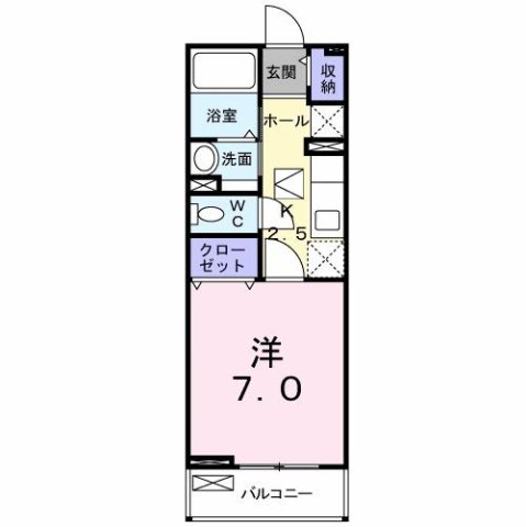 尼崎市瓦宮の賃貸物件間取画像