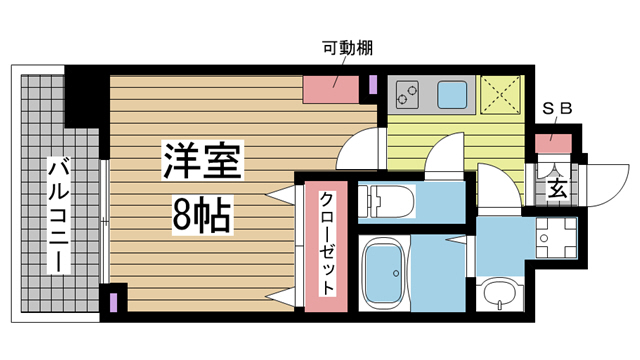 神戸市中央区生田町の賃貸物件間取画像