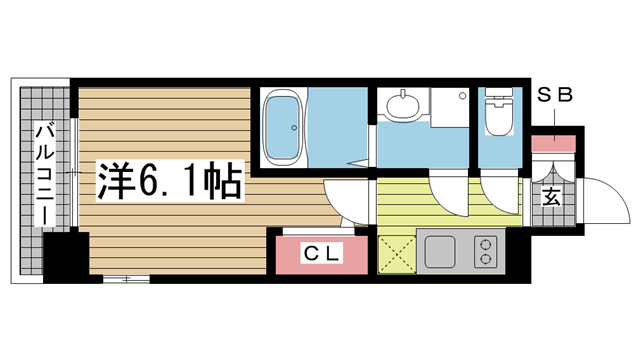 神戸市兵庫区駅南通の賃貸物件間取画像