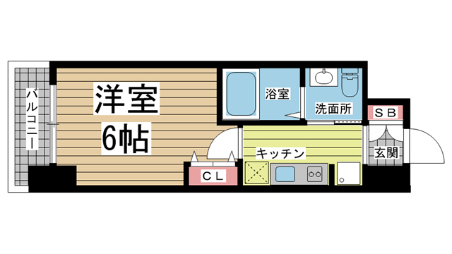 神戸市兵庫区西柳原町の賃貸物件間取画像