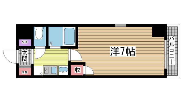 神戸市中央区生田町の賃貸物件間取画像