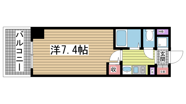 神戸市中央区生田町の賃貸物件間取画像
