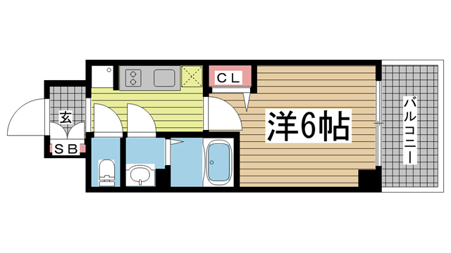 神戸市兵庫区大開通の賃貸物件間取画像
