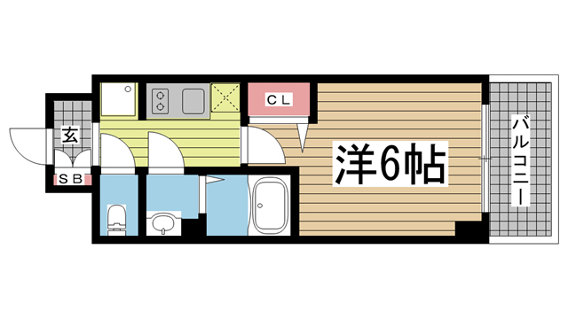 神戸市兵庫区大開通の賃貸物件間取画像