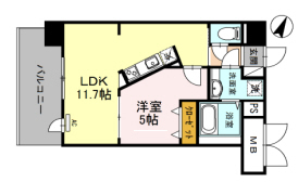 神戸市中央区熊内町の賃貸物件間取画像