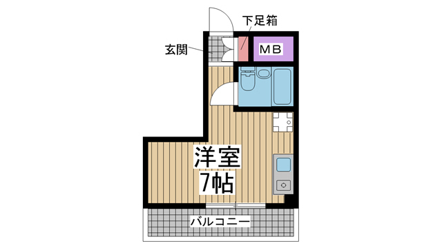 神戸市中央区雲井通の賃貸物件間取画像
