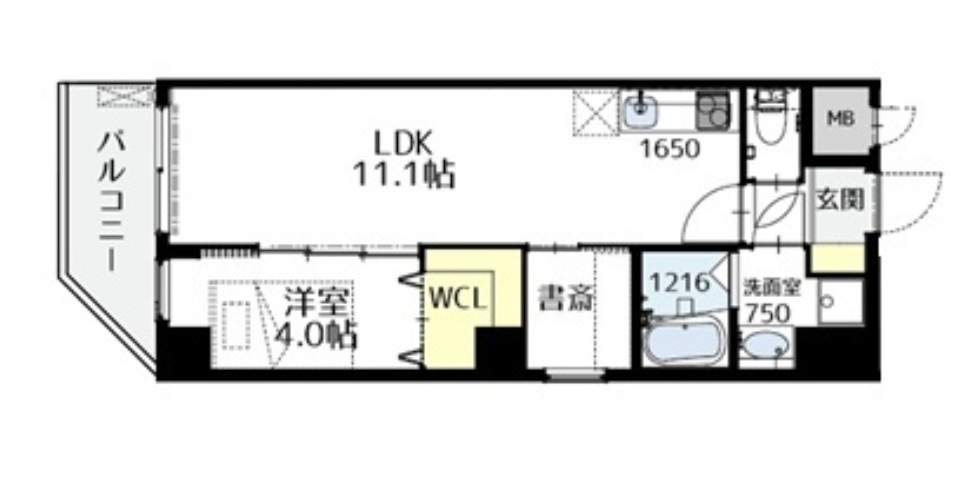 神戸市灘区友田町の賃貸物件間取画像