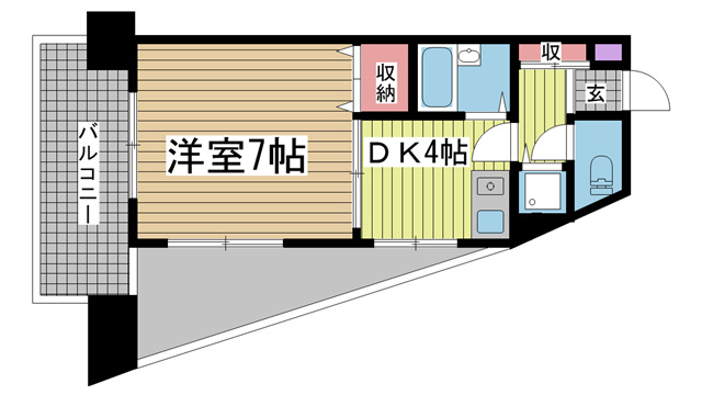 神戸市中央区北長狭通の賃貸物件間取画像